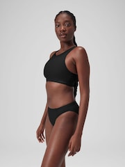 Speedo Black Womens Solid Bikini Top with Mesh - Image 5 of 6