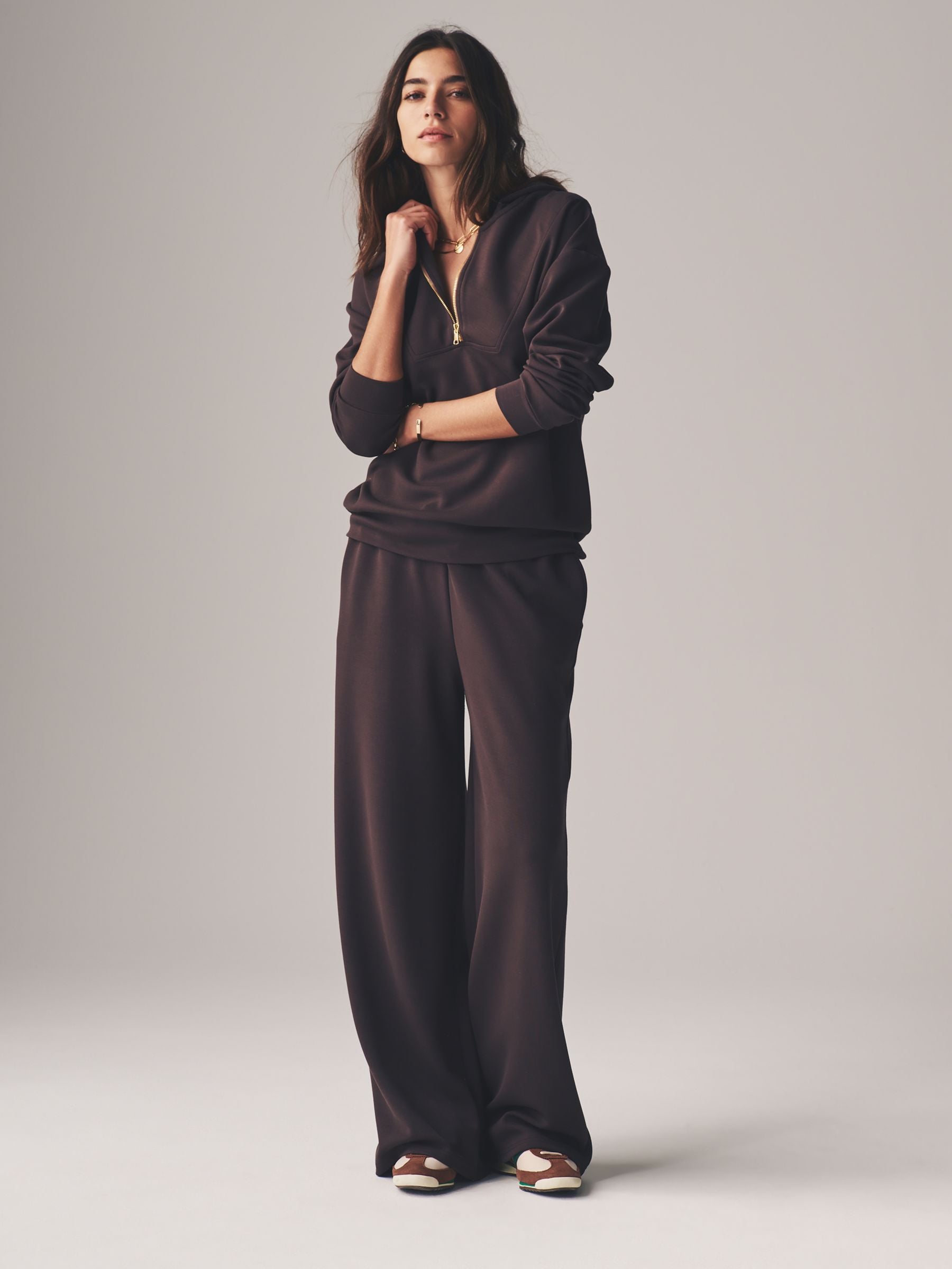 Buy The Set Oversized Modal Zip Through Sweatshirt & Joggers Set