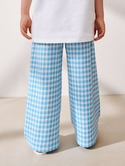 Blue Gingahm Wide Leg Trousers (3-16yrs) - Image 2 of 8