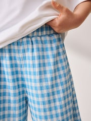 Blue Gingahm Wide Leg Trousers (3-16yrs) - Image 4 of 8