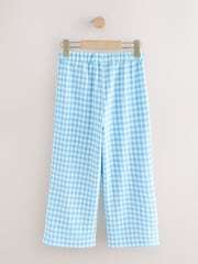 Blue Gingahm Wide Leg Trousers (3-16yrs) - Image 6 of 8