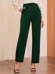Waldgrün - Love & Roses – Hose mit geradem Bein - Bild 1 von 4
