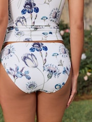 Kew Collection White/Blue High Leg Bikini Bottoms - Image 3 of 4