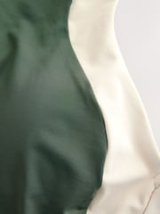 Khaki/Cream High Neck Halterneck Tummy Control Swimsuit - Image 2 of 4