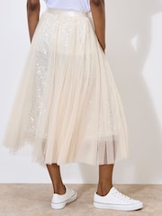 Apricot Natural Tulle Sequin Layer Skirt - Image 2 of 4