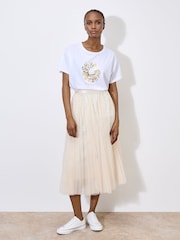 Apricot Natural Tulle Sequin Layer Skirt - Image 4 of 4