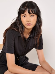 Apricot Black Buckle Cargo Dress - Image 2 of 5