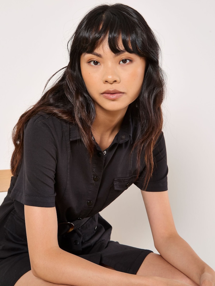 Apricot Black Buckle Cargo Dress - Image 2 of 5