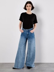 Apricot Blue Five Pockets Dip Dye Grinding Jeans - Image 3 of 6