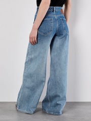 Apricot Blue Five Pockets Dip Dye Grinding Jeans - Image 6 of 6