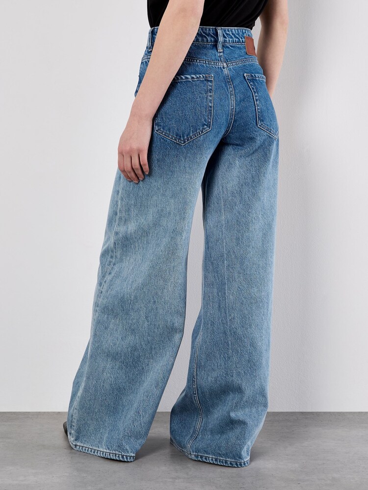 Apricot Blue Five Pockets Dip Dye Grinding Jeans - Image 6 of 6