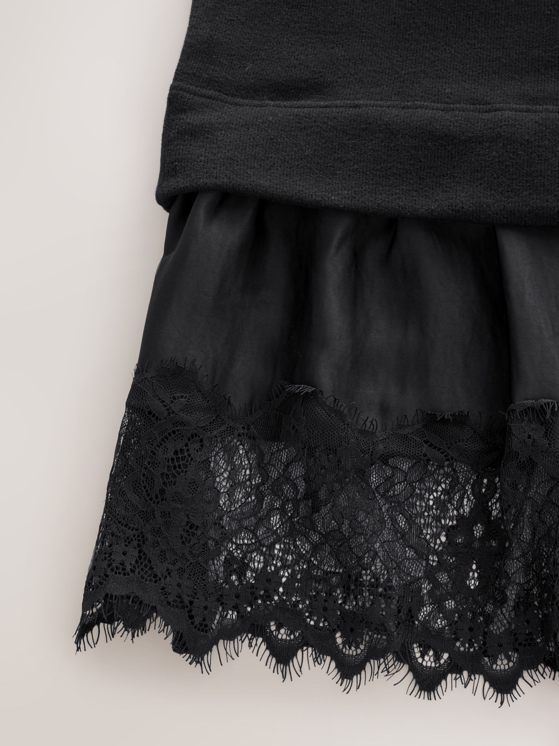 Buy Black 2-In-1 Soft Touch Jumper Lace Skirt from Next USA