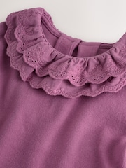 Purple Long Sleeve Collar Top (3mths-7yrs) - Image 6 of 8