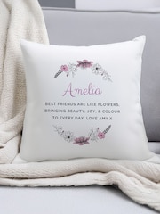 Personalised Wild Flowers Cushion by PMC - Image 1 of 3