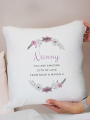 Personalised Wild Flowers Cushion by PMC - Image 2 of 3