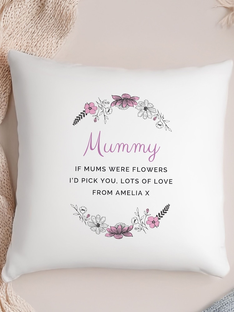 Personalised Wild Flowers Cushion by PMC - Image 3 of 3