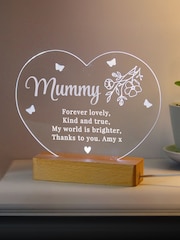 Personalised Floral Heart LED Light by PMC - Image 3 of 4
