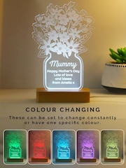 Personalised Flower Vase LED Light by PMC - Image 1 of 4