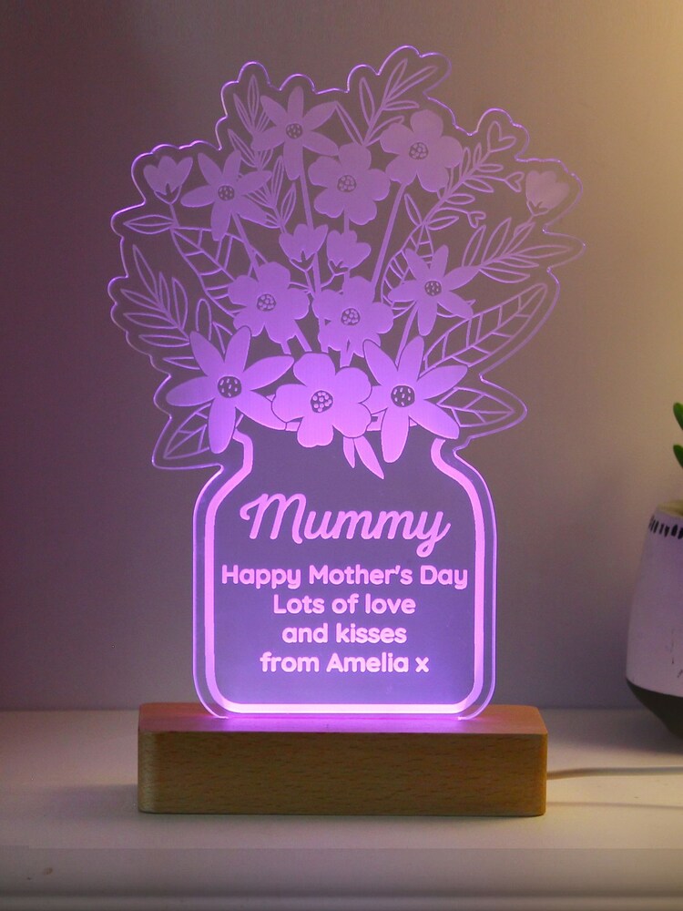 Personalised Flower Vase LED Light by PMC - Image 4 of 4
