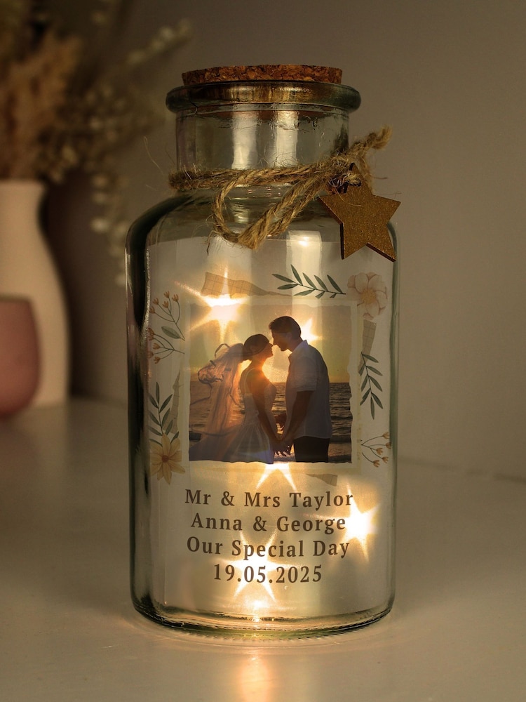 Personalised Photo Upload LED Light Up Jar by PMC - Image 2 of 4