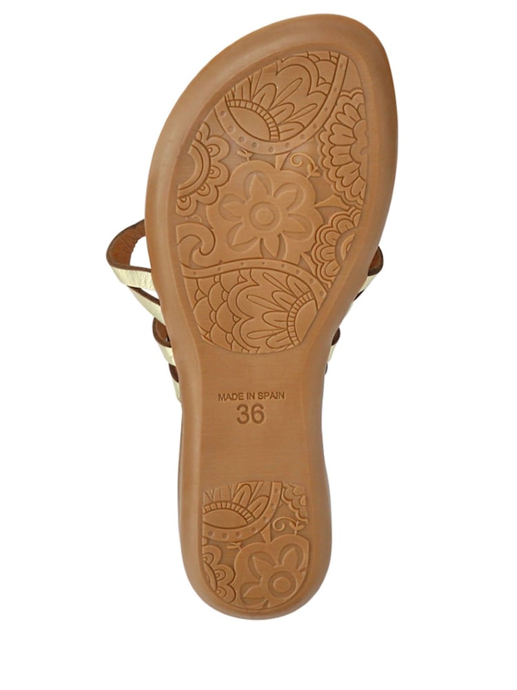 Dorado - Sandalias con tira en la punta de cuero color guayaba de Jones Bootmaker - Imagen 5 de 5
