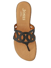 Negro - Sandalias con tira en la punta de cuero color guayaba de Jones Bootmaker - Imagen 4 de 5