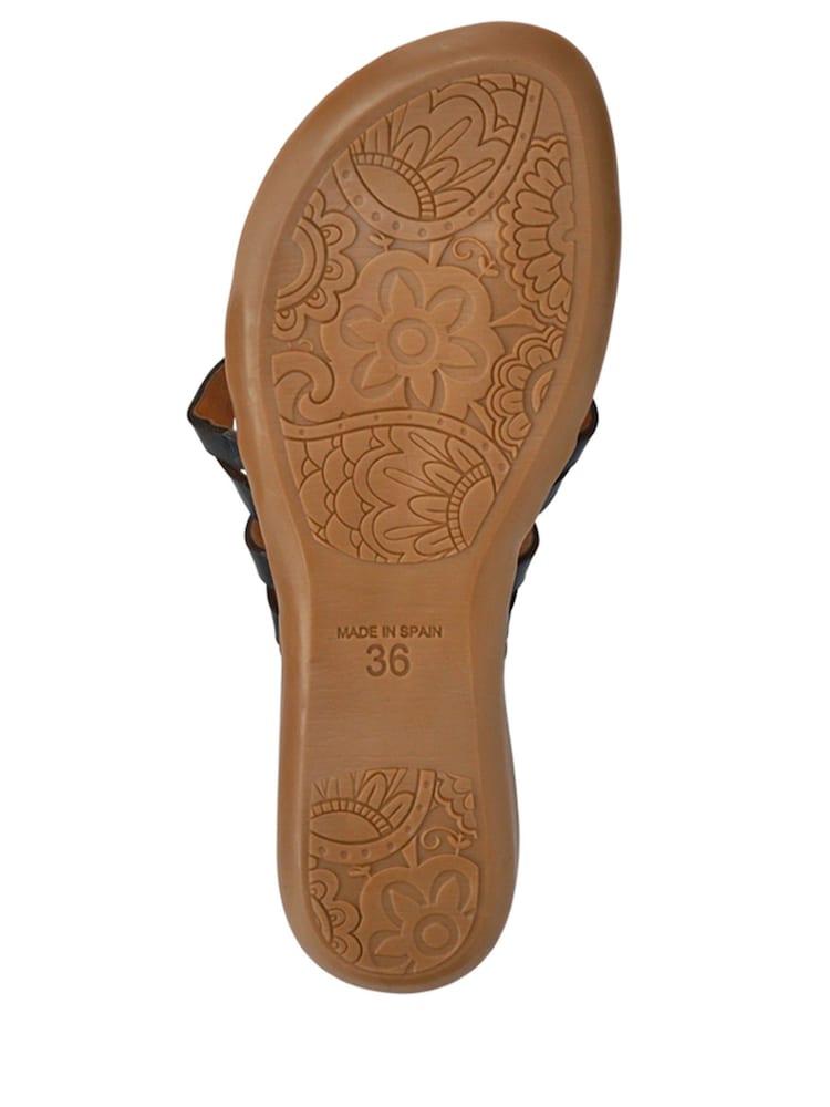 Negro - Sandalias con tira en la punta de cuero color guayaba de Jones Bootmaker - Imagen 5 de 5