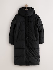 Black Long Padded Coat - Image 7 of 9