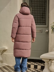 Rose Pink Long Padded Coat - Image 5 of 8