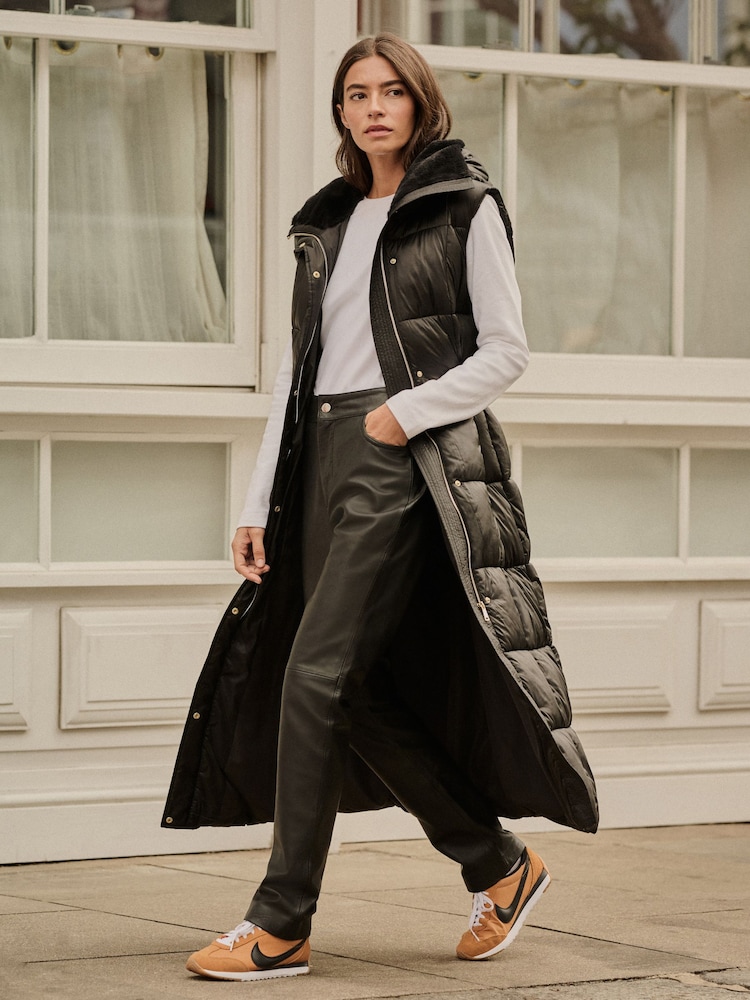 Black Padded Gilet - Image 1 of 8