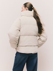 White Cord Padded Coat - Image 3 of 8