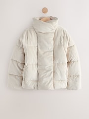 White Cord Padded Coat - Image 5 of 8
