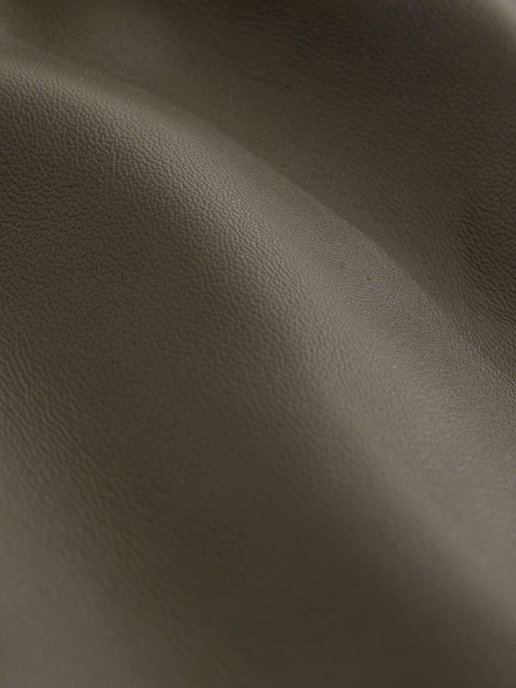 Green N. Premium Real Leather Biker Jacket - Image 4 of 4