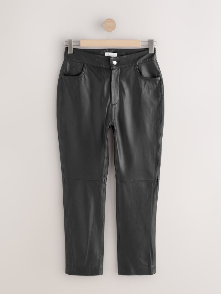 Black N. Premium Real Leather Trousers - Image 1 of 3