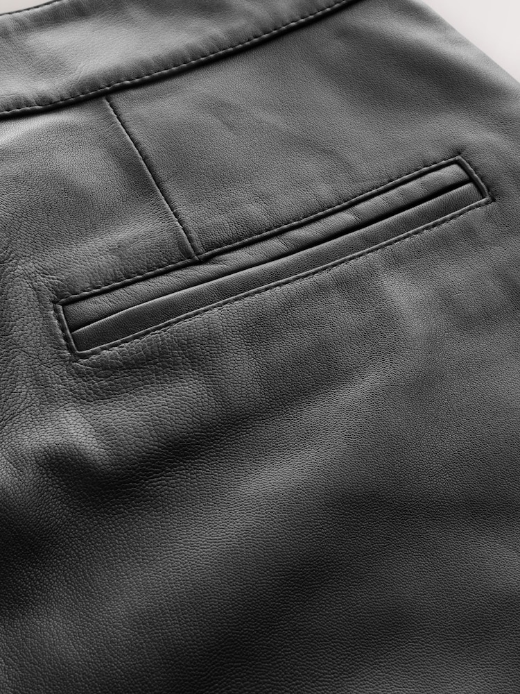 Black N. Premium Real Leather Trousers - Image 2 of 3