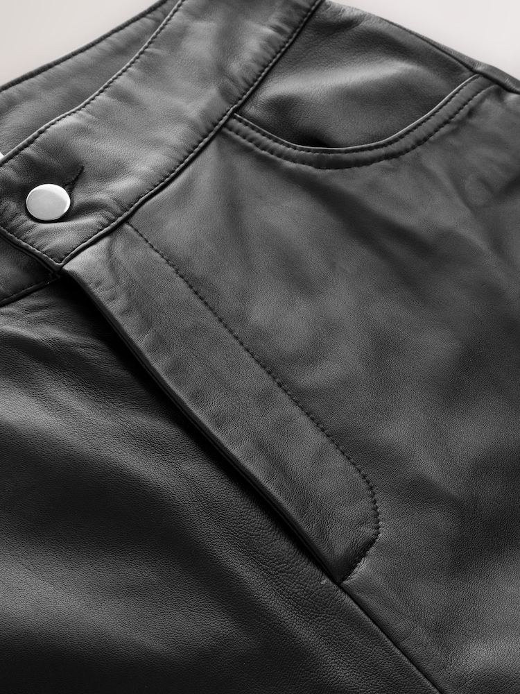 Black N. Premium Real Leather Trousers - Image 3 of 3