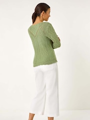 Roman Green Scallop Detail Knit Jumper - Image 3 of 5