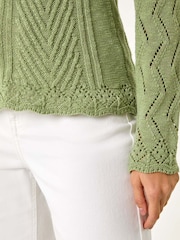 Roman Green Scallop Detail Knit Jumper - Image 5 of 5