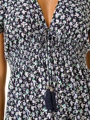 Roman Blue Ditsy Frill Stretch Dress - Image 5 of 5