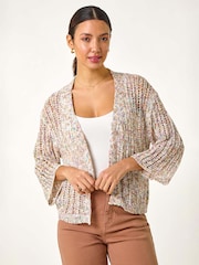 Roman Silver Stitch Detail Knit Cardigan - Image 4 of 5