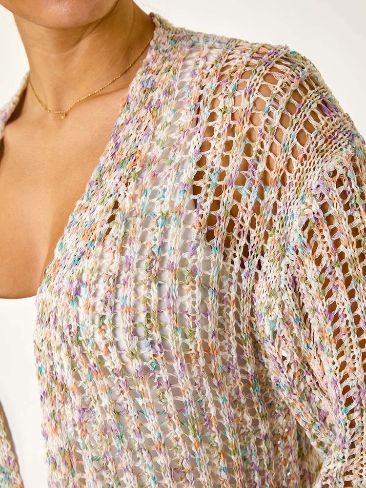 Roman Silver Stitch Detail Knit Cardigan - Image 5 of 5