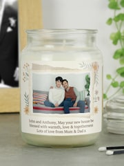 Personalised Photo Upload Large Candle Jar by PMC - Image 1 of 3
