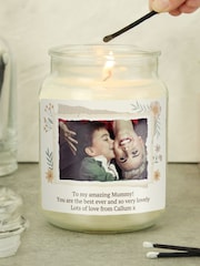 Personalised Photo Upload Large Candle Jar by PMC - Image 2 of 3