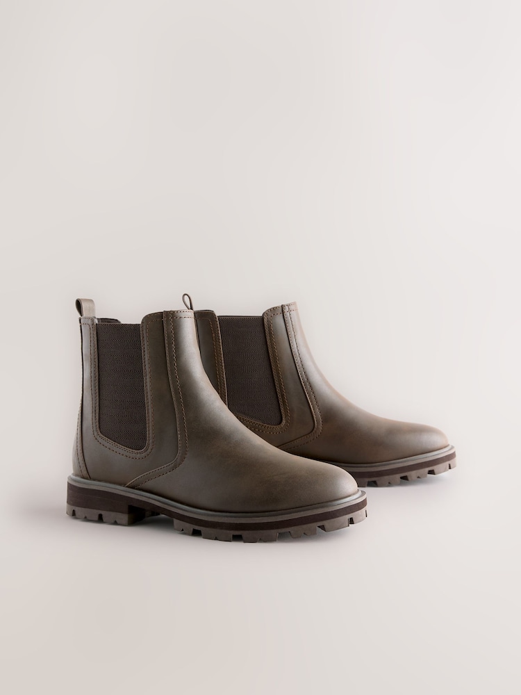 Chocolate Brown Standard/Wide Fit Chelsea Boots - Image 2 of 5 Chocolate Brown Standard/Wide Fit Chelsea Boots - Image 2 of 5