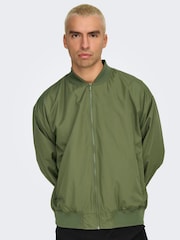 Only & Sons Green Bomber Jacket - Image 4 of 8