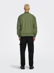 Only & Sons Green Bomber Jacket - Image 5 of 8