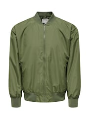 Only & Sons Green Bomber Jacket - Image 7 of 8