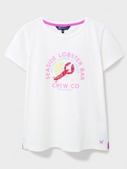 Crew Clothing Blue Crew Clothing Blue 100% Cotton Graphic Print Slub T-Shirt - Image 5 of 5