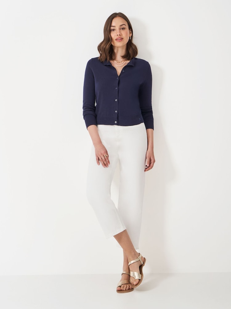 Crew Clothing Blue Crew Neck Cardigan - Image 2 of 5