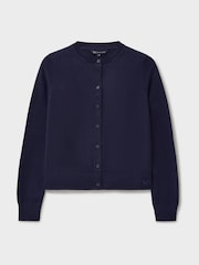 Crew Clothing Blue Crew Neck Cardigan - Image 5 of 5